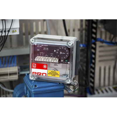 RS PRO Trace Heating Thermostat 75mm x 125mm x 125mm, 0 → +90 °C