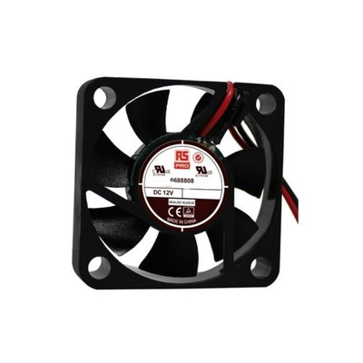 RS PRO Axial Fan, 12 V dc, DC Operation, 11.4m³/h, 1.2W, 100mA Max, 40 x 40 x 10mm