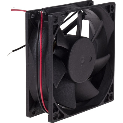 RS PRO Axial Fan, 24 V dc, DC Operation, 68m³/h, 2.4W, 160mA Max, 80 x 80 x 25mm