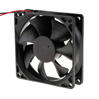 RS PRO Axial Fan, 24 V dc, DC Operation, 88.3m³/h, 3.4W, 150mA Max, 92.5 x 92.5 x 25mm