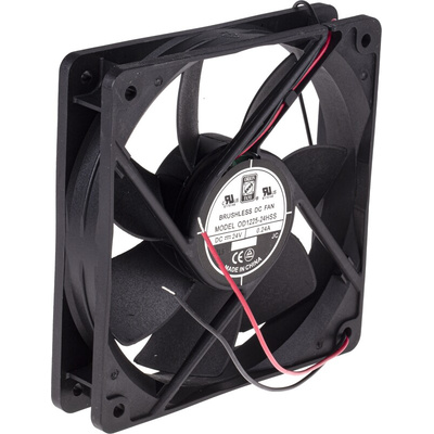 RS PRO Axial Fan, 24 V dc, DC Operation, 144.4m³/h, 5.8W, 240mA Max, 120 x 120 x 25mm