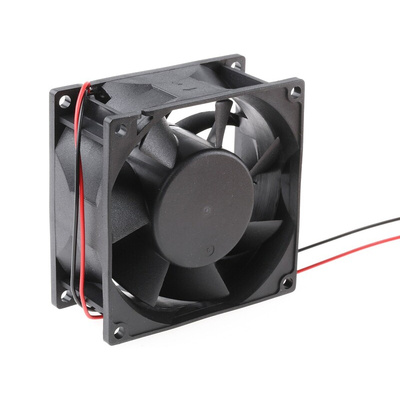 RS PRO Axial Fan, 24 V dc, DC Operation, 168.2m³/h, 13W, 500mA Max, 80 x 80 x 38mm