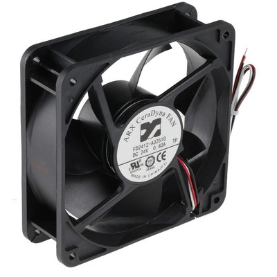 ARX CeraDyna Series Axial Fan, 24 V dc, DC Operation, 227.7m³/h, 7.2W, 300mA Max, 120 x 120 x 38mm