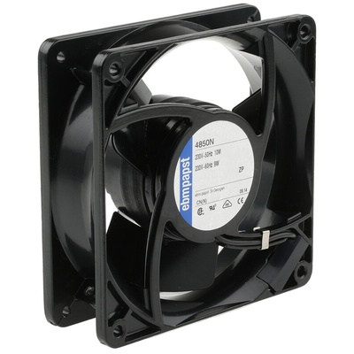 ebm-papst 4000 N Series Axial Fan, 230 V ac, AC Operation, 100m³/h, 10W, 43mA Max, IP20, 119 x 119 x 38mm