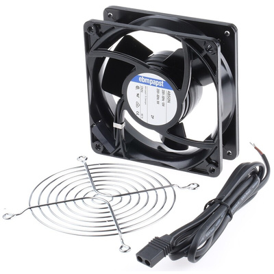 ebm-papst 4000 Z Series Axial Fan Kit, 230 V ac, AC Operation, 160m³/h, 19W, 119 x 119 x 38mm