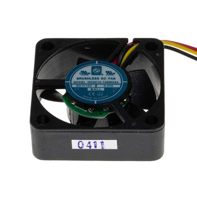 RS PRO Axial Fan, 12 V dc, DC Operation, 6.8m³/h, 840mW, 90mA Max, IP55, 30 x 30 x 10mm