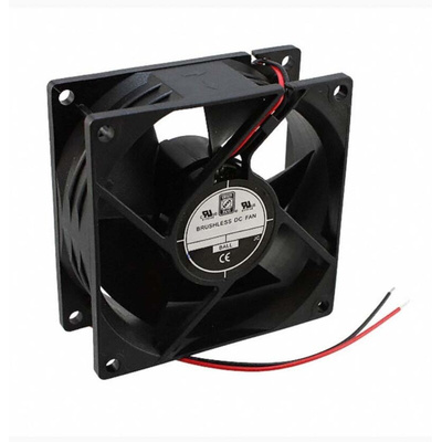 RS PRO Axial Fan, 24 V dc, DC Operation, 68m³/h, 1.68W, 70mA Max, 80 x 80 x 32mm