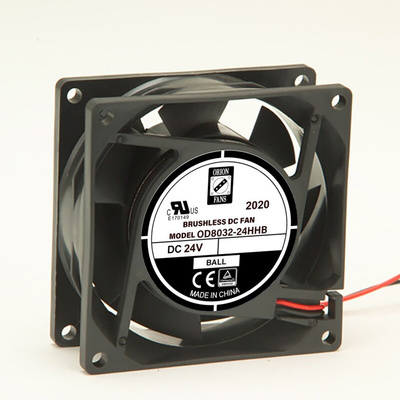 RS PRO Axial Fan, 24 V dc, DC Operation, 94.3m³/h, 4.32W, 150mA Max, 80 x 80 x 32mm
