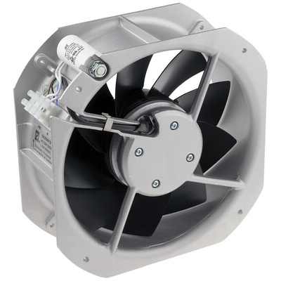 RS PRO Axial Fan, 230 V ac, AC Operation, 1019.4m³/h, 80W, 0.35A Max, IP55, 225 x 225 x 80mm