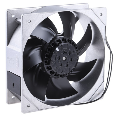 RS PRO Axial Fan, 230 V ac, AC Operation, 1002.4m³/h, 80W, IP56, 205 x 205 x 72mm