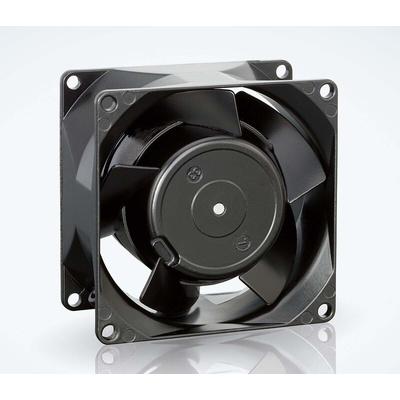 ebm-papst 8000 V Series Axial Fan, 230 V ac, AC Operation, 50m³/h, 12W, 52mA Max, IP20, 80 x 80 x 38mm
