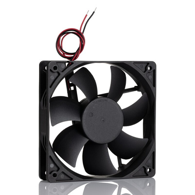 RS PRO Axial Fan, 12 V dc, DC Operation, 120 ± 15%cfm, 5.4 ± 15%W, 0.45 ± 15%A Max, IP68, 120 x 120 x 25mm