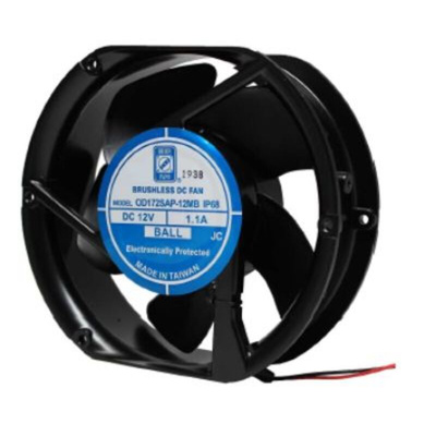 RS PRO Axial Fan, 24 V dc, DC Operation, 235 ± 15%cfm, 15 ± 15%W, 0.97 ± 15%A Max, IP68, 172 x 150 x 51mm