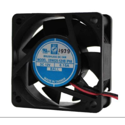 RS PRO Axial Fan, 24 V dc, DC Operation, 25 ± 15%cfm, 2.8 ± 15%W, 0.12 ± 15%A Max, IP68, 60 x 60 x 25mm