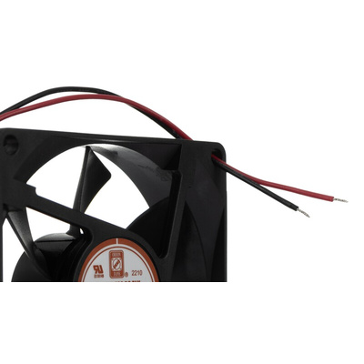 RS PRO Axial Fan, 48 V dc, DC Operation, 40 ± 15%cfm, 3.8 ± 15%W, 0.08 ± 15%A Max, IP68, 80 x 80 x 25mm