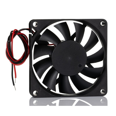 RS PRO Axial Fan, 24 V dc, DC Operation, 21.7cfm, 7.2W, 310mA Max, 70 x 70 x 15mm