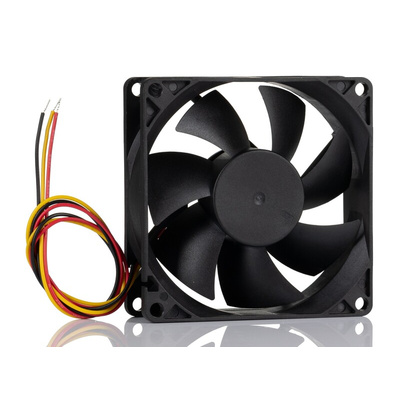 RS PRO Axial Fan, 24 V dc, DC Operation, 21.7cfm, 4.608W, 200mA Max, 80 x 80 x 25mm