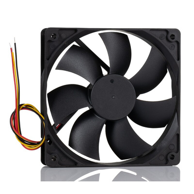 RS PRO Axial Fan, 12 V dc, DC Operation, 69.6cfm, 2.592W, 180mA Max, 119 x 119 x 25mm