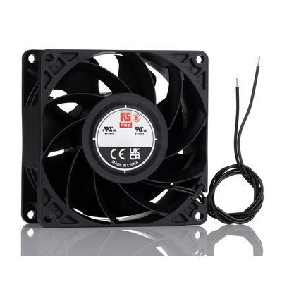 RS PRO Axial Fan, 230 V ac, AC Operation, 65.6cfm, 12W, 80 x 80 x 38mm