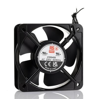 RS PRO Axial Fan, 230 V ac, AC Operation, 140cfm, 13.8W, 135 x 135 x 38mm