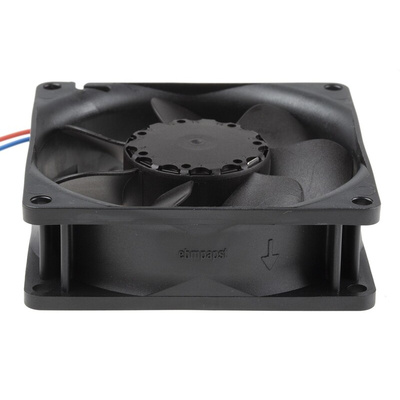 ebm-papst 8400 N Series Axial Fan, 24 V dc, DC Operation, 33m³/h, 700mW, 29mA Max, 80 x 80 x 25mm