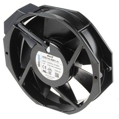 ebm-papst W2E142 Series Axial Fan, 230 V ac, AC Operation, 330m³/h, 25W, 120mA Max, 172 x 150 x 38mm