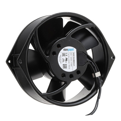 ebm-papst W2S130 Series Axial Fan, 230 V ac, AC Operation, 385m³/h, 47W, 450mA Max, 150 x 55mm