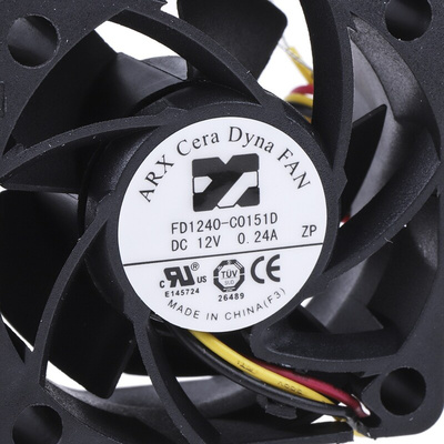 ARX CeraDyna Series Axial Fan, 12 V dc, DC Operation, 21.6m³/h, 2.04W, 170mA Max, 40 x 40 x 20mm