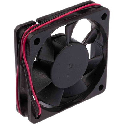 RS PRO Axial Fan, 12 V dc, DC Operation, 20.4m³/h, 1.1W, 70mA Max, 60 x 60 x 15mm