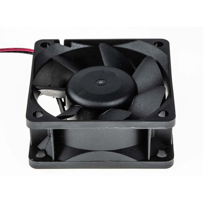 RS PRO Axial Fan, 12 V dc, DC Operation, 30.63m³/h, 1.7W, 130mA Max, 60 x 60 x 25mm