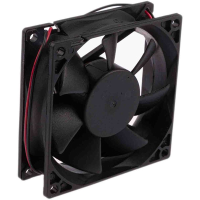 RS PRO Axial Fan, 12 V dc, DC Operation, 52.7m³/h, 1.45W, 130mA Max, 80 x 80 x 25mm