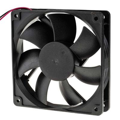 RS PRO Axial Fan, 12 V dc, DC Operation, 122.3m³/h, 3W, 240mA Max, 120 x 120 x 25mm