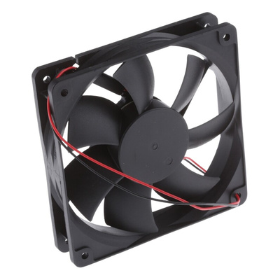 RS PRO Axial Fan, 12 V dc, DC Operation, 141m³/h, 4W, 330mA Max, 120 x 120 x 25mm