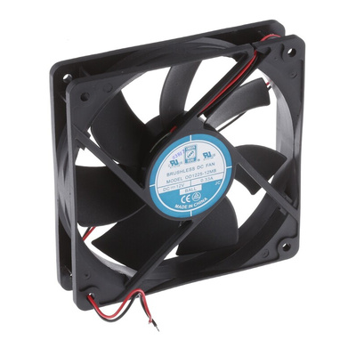 RS PRO Axial Fan, 12 V dc, DC Operation, 141m³/h, 4W, 330mA Max, 120 x 120 x 25mm