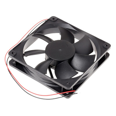 RS PRO Axial Fan, 12 V dc, DC Operation, 151.2m³/h, 5W, 370mA Max, 120 x 120 x 25mm