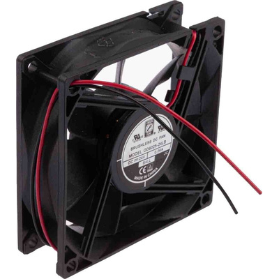 RS PRO Axial Fan, 24 V dc, DC Operation, 26cfm, 960mW, 50mA Max, 80 x 80 x 25mm