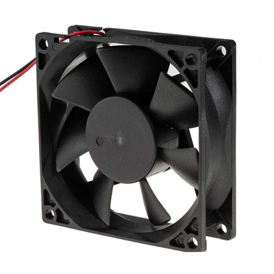 RS PRO Axial Fan, 24 V dc, DC Operation, 52.7m³/h, 1.67W, 60mA Max, 80 x 80 x 25mm
