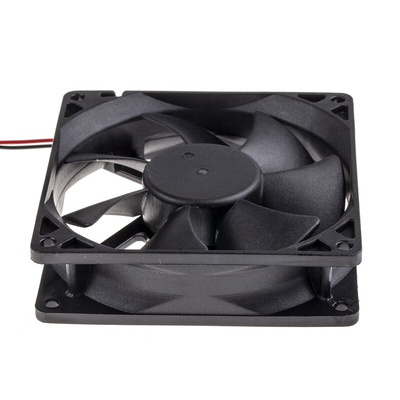 RS PRO Axial Fan, 24 V dc, DC Operation, 66.3m³/h, 1.9W, 50mA Max, 92.5 x 92.5 x 25mm