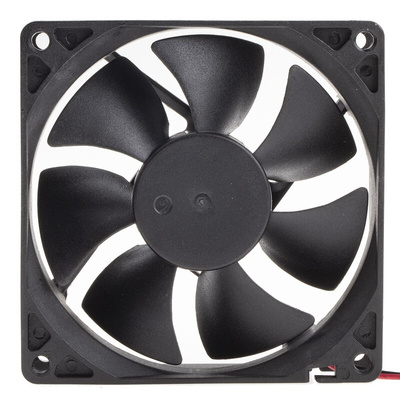 RS PRO Axial Fan, 24 V dc, DC Operation, 74.8m³/h, 2.9W, 90mA Max, 92.5 x 92.5 x 25mm