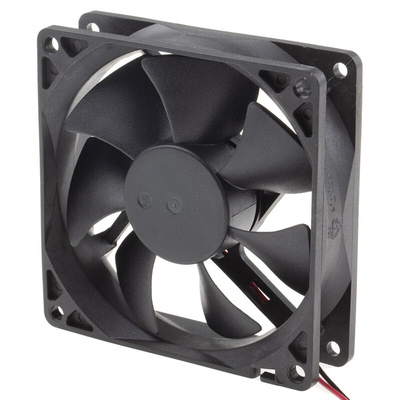 RS PRO Axial Fan, 24 V dc, DC Operation, 74.8m³/h, 2.9W, 90mA Max, 92.5 x 92.5 x 25mm