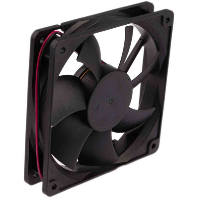 RS PRO Axial Fan, 24 V dc, DC Operation, 122.3m³/h, 3W, 140mA Max, 120 x 120 x 25mm