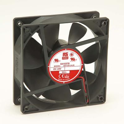 RS PRO Axial Fan, 24 V dc, DC Operation, 152m³/h, 4W, 150mA Max, 120 x 120 x 38mm