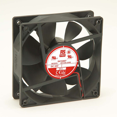 RS PRO Axial Fan, 24 V dc, DC Operation, 178.4m³/h, 7W, 320mA Max, 120 x 120 x 38mm