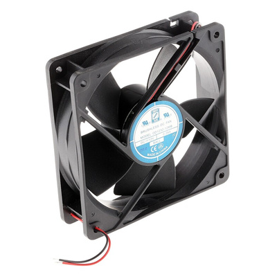 RS PRO Axial Fan, 12 V dc, DC Operation, 181.8m³/h, 3.4W, 500mA Max, 120 x 120 x 32mm