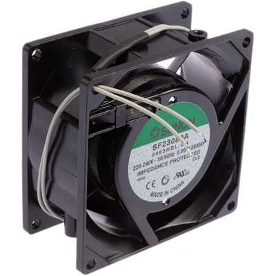 Sunon SF Series Axial Fan, 230 V ac, AC Operation, 40.8m³/h, 18W, 90mA Max, 80 x 80 x 38mm