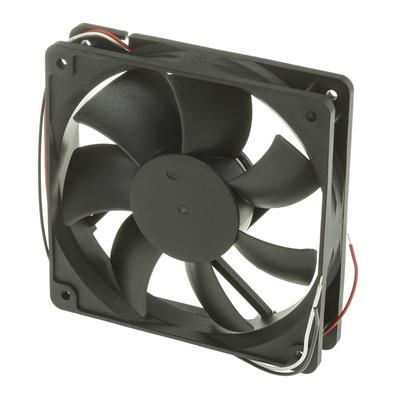 RS PRO Axial Fan, 24 V dc, DC Operation, 151.2m³/h, 5W, 190mA Max, 120 x 120 x 25mm