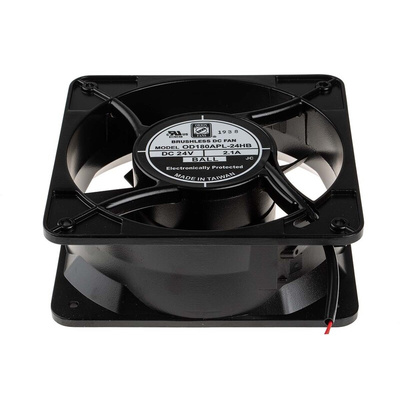 RS PRO Axial Fan, 24 V dc, DC Operation, 798.5m³/h, 24W, 2.1A Max, 180 x 180 x 65mm