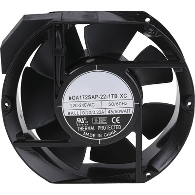 RS PRO Axial Fan, 230 V ac, AC Operation, 235cfm, 35W, 220mA Max, 172 x 150mm
