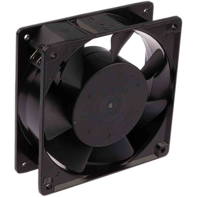 RS PRO Axial Fan, 115 V ac, AC Operation, 186.9m³/h, 24W, 300mA Max, 120 x 120 x 38mm
