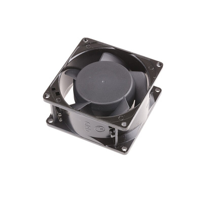 RS PRO Axial Fan, 115 V ac, AC Operation, 51m³/h, 9W, 120mA Max, 80 x 80 x 38mm